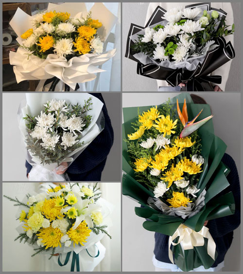 广东梅州市五华县梅林镇新塘村白事花束代送